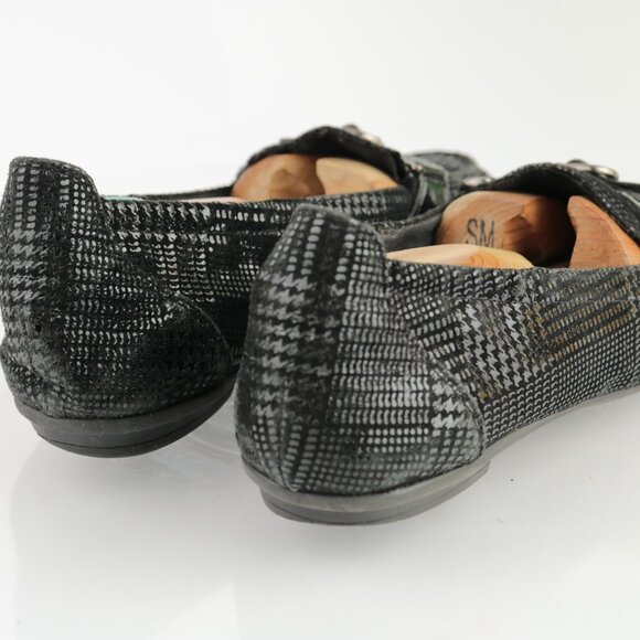 Earth Womens Scout Loafer Size 8 B Black Leather Houndstooth Slip On Flat Shoe - Picture 5 of 12